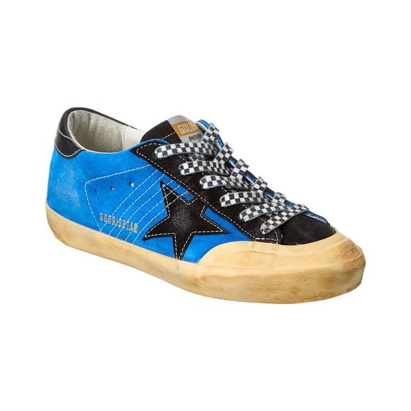Golden Goose Shoes - Golden Goose Superstar Suede Sneaker, Blue